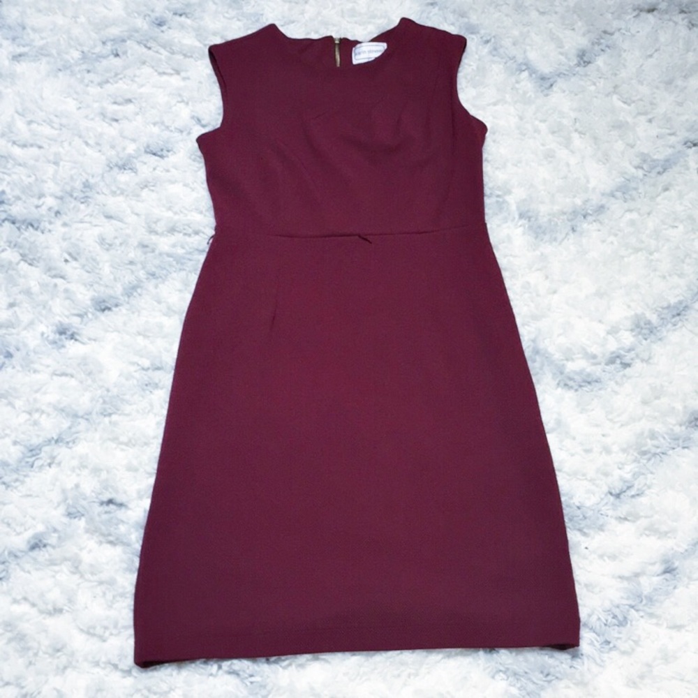 purple dress with belt
